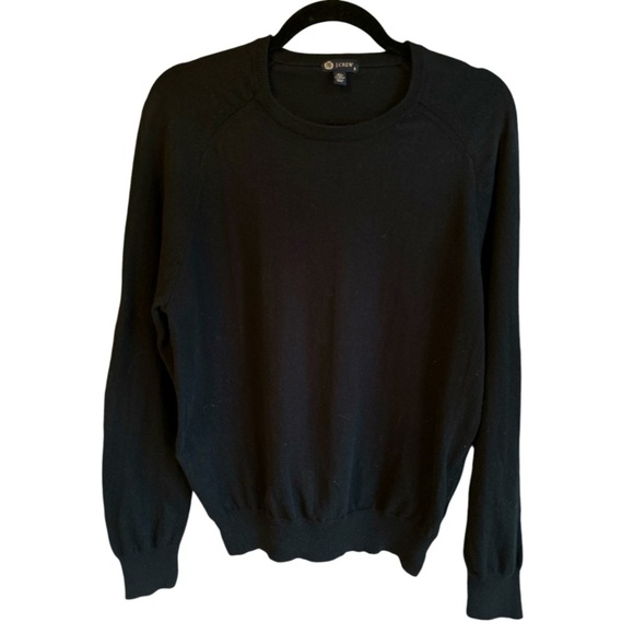 J. Crew Sweaters - J Crew Cotton Cashmere Black Crew Sweater Small
